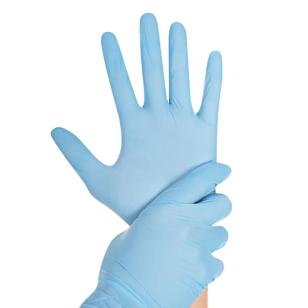 Meditrade Nitril steril Untersuchungshandschuhe blau puderfrei, VE 200 Paar für medizinische und Labor-Anwendungen, sterile Einmalhandschuhe