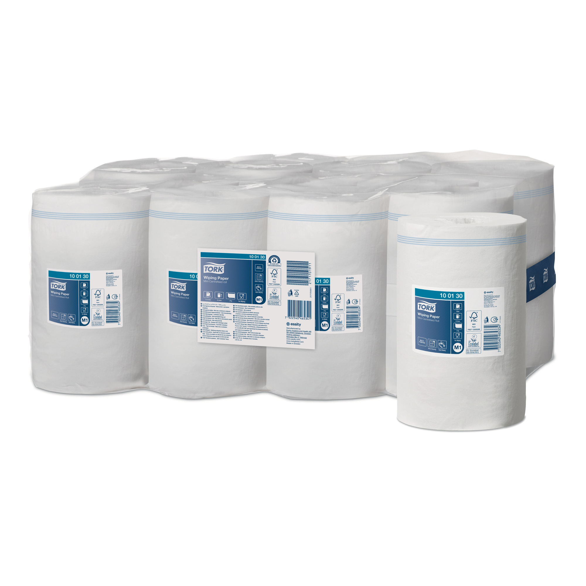 Tork 100130 Advanced Mehrzweck-Papierwischtücher M1, 1-lagig, 120 Meter