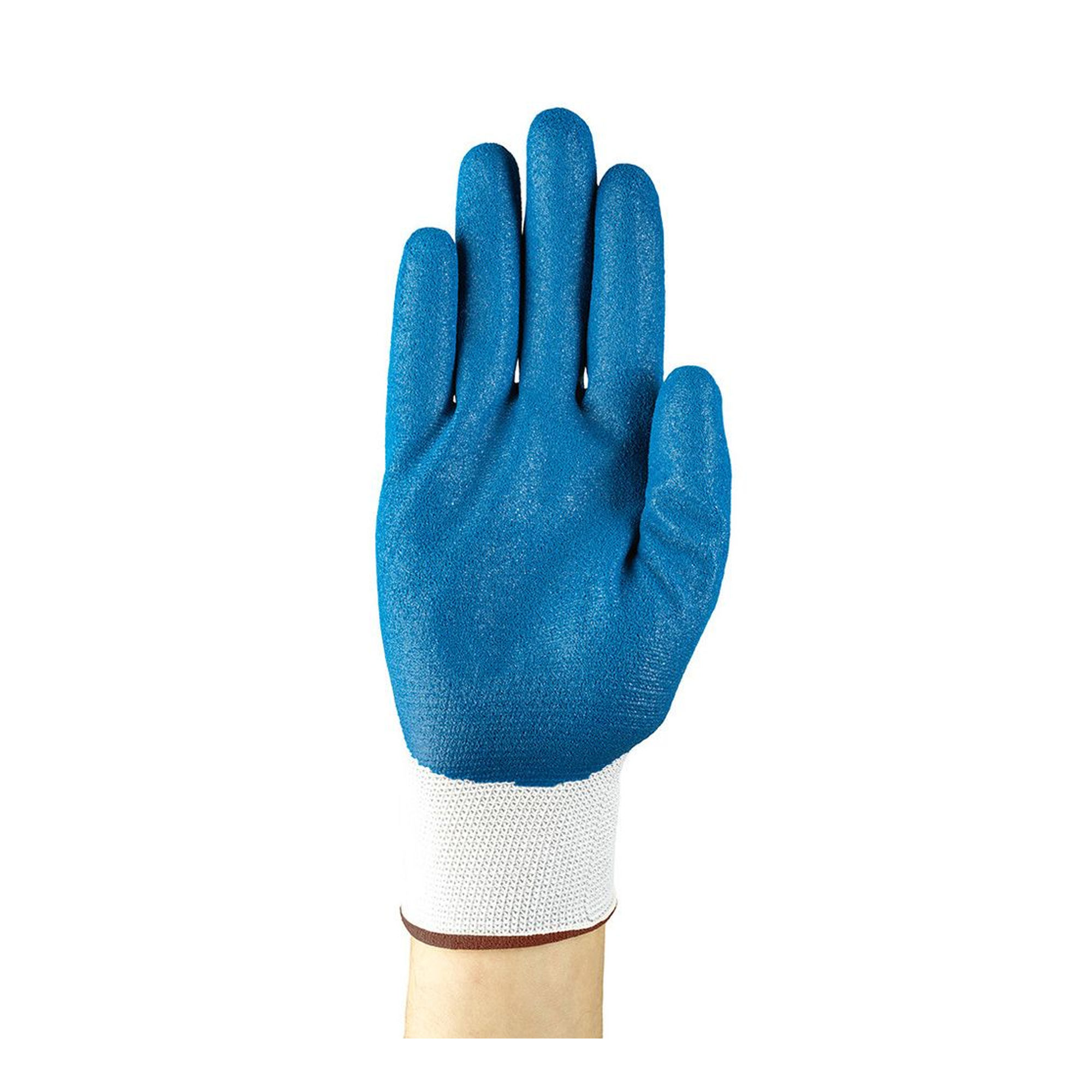 Ansell HyFlex 11-917 Mechanikschutzhandschuhe mit Nitril-Beschichtung weiß/blau, VE 12 Paar