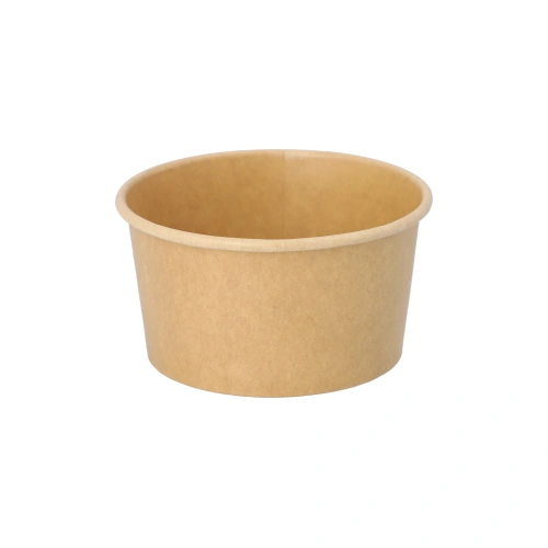 PAPSTAR Eisbecher, Pappe rund 200 ml Ø 9,2 cm, 5 cm braun, 10 x 50 Stück