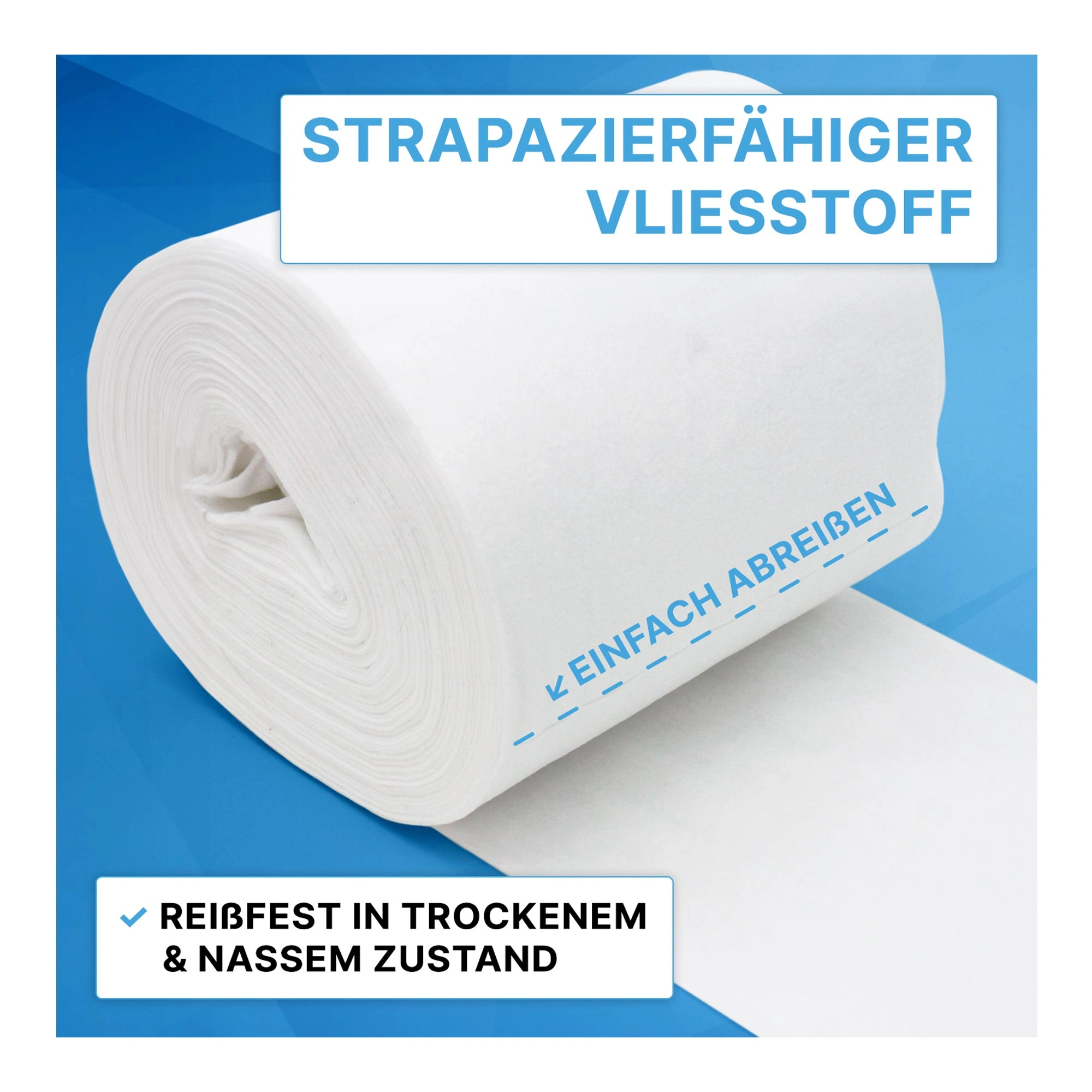 ARNOMED DRY WIPES Trockene Vliestücher, 28 x 30 cm von ARNOMED als großformatige, strapazierfähige Vliesrolle, trocken und nass reißfest, einfach abreißbar