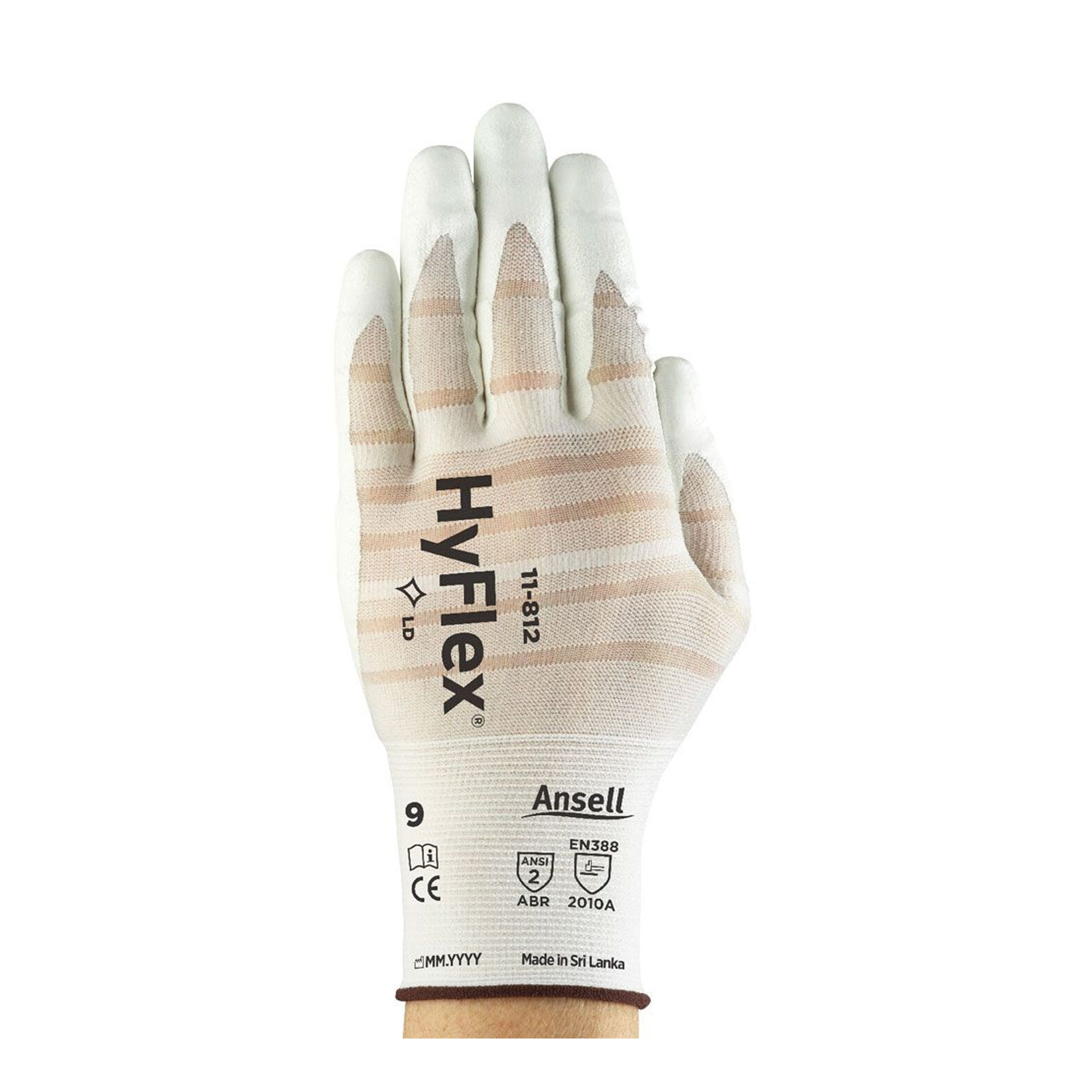 Ansell HyFlex 11-812 Mehrzweckhandschuhe mit Nitril-Beschichtung weiß, VE 12 Paar