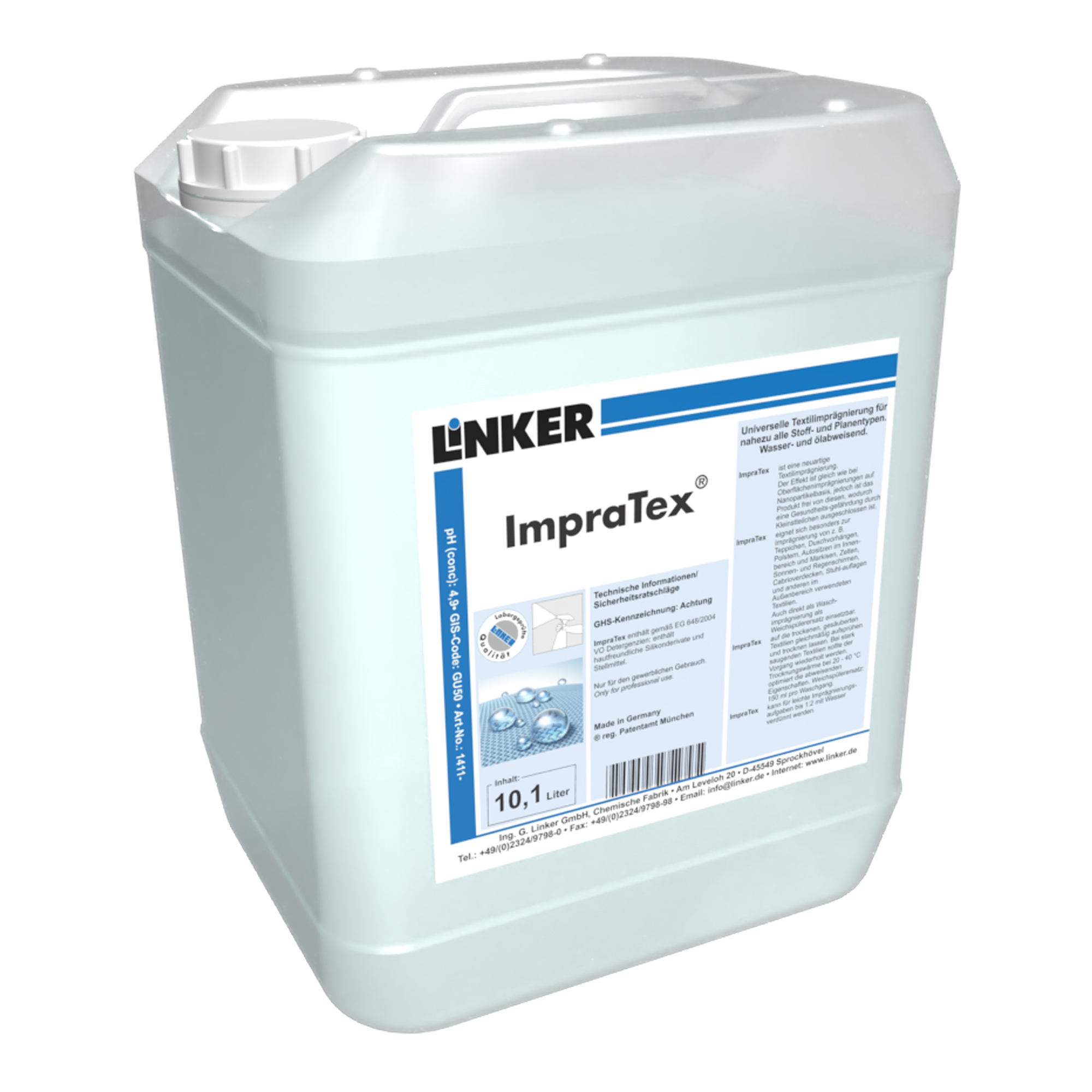 Linker ImpraTex Textilimprägnierung 10 Liter Kanister 1411-10_1