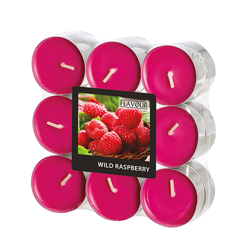 PAPSTAR 18 "Flavour by GALA" Duftlichte Ø 37,5 mm, 16,6 mm weinrot - Wild Raspberry