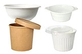 Suppenbecher und Schalen aus Karton und Zuckerrohr, kompostierbare Einwegverpackung für Take-away-Suppen und Speisen, Artikelnr. 12345