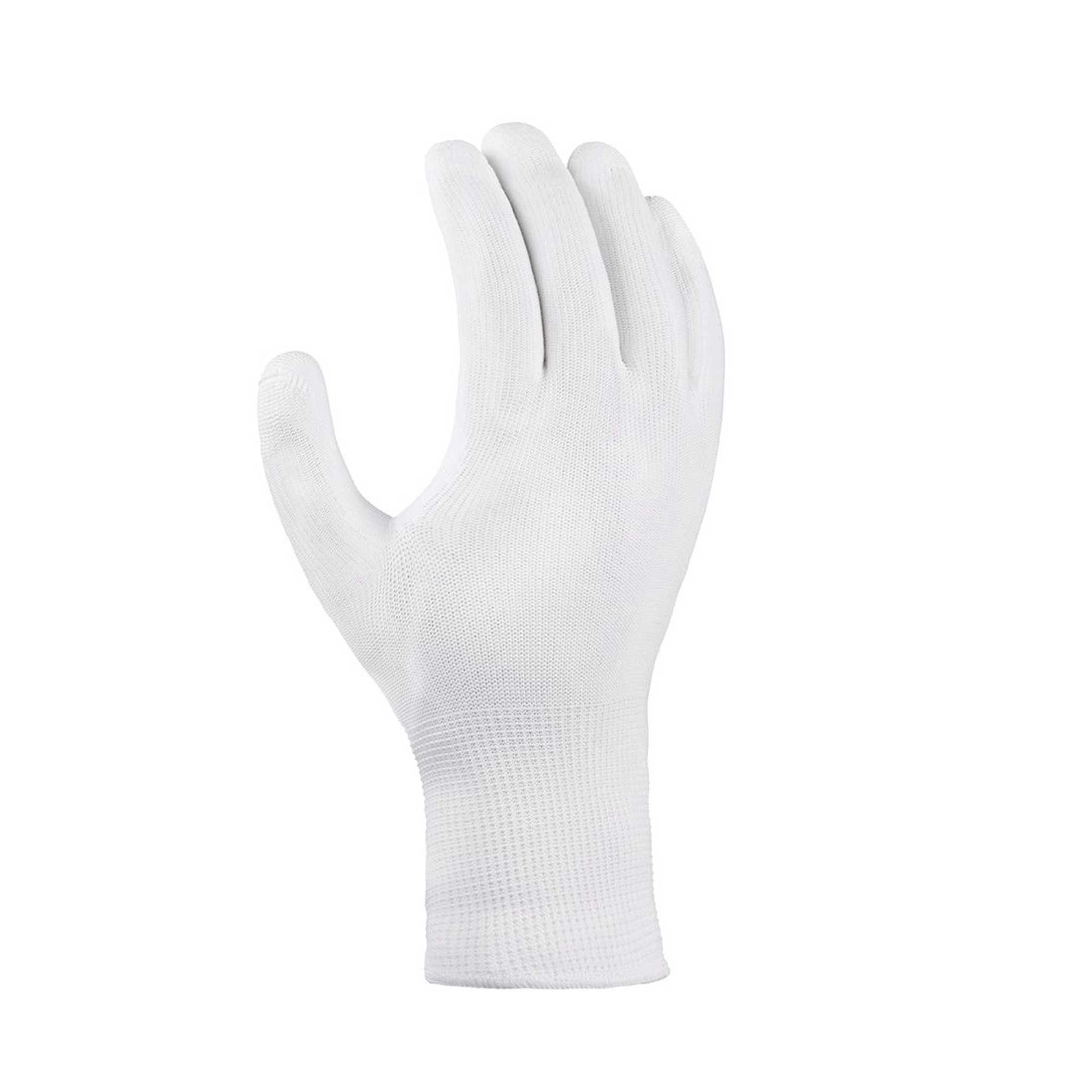 teXXor 2405 Polyester-Strickhandschuhe mit Polyurethan-Beschichtung in Weiß für leichte Montage- und Wartungsarbeiten, Artikel 2405