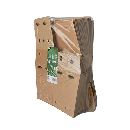 PAPSTAR Pommes-Frites-Boxen Pappe "pure" 15 x 10,5 x 10,5 cm braun 100% Fair klein, FSC-zertifizierte Snackbox aus Frischfaser-Karton, kompostierbar, Art.-Nr. 87259