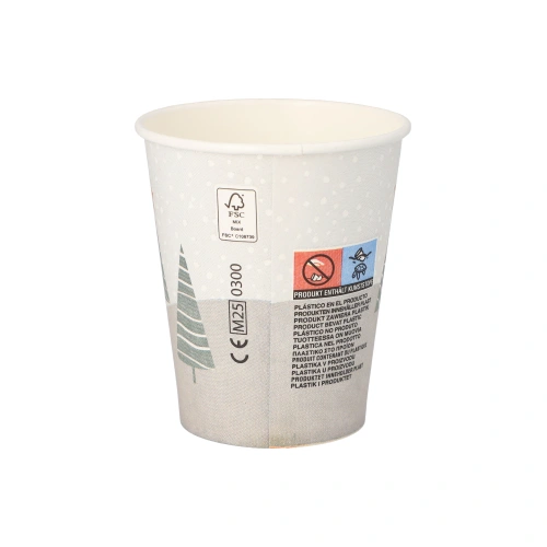 Starpak Trinkbecher, Pappe "To Go" 0,2 l Ø 8 cm, 9,1 cm "Winter Forest", 20 x 50 Stück
