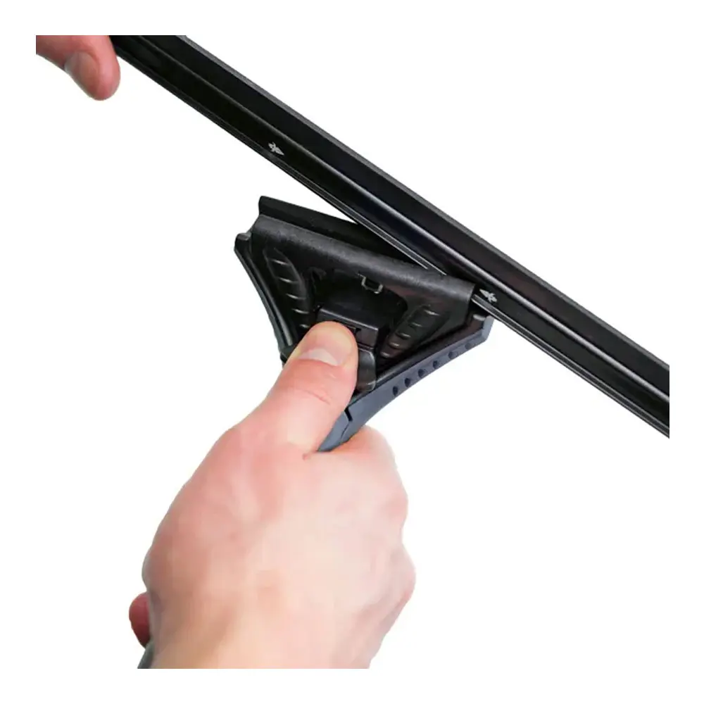 Unger ErgoTec Ninja Advanced Set 4in1 Glasreinigungsset, ergonomischer Fensterwischer mit extrudierter T6-Aluminium-Schiene und bequemem Griff für professionelle Fensterreinigung