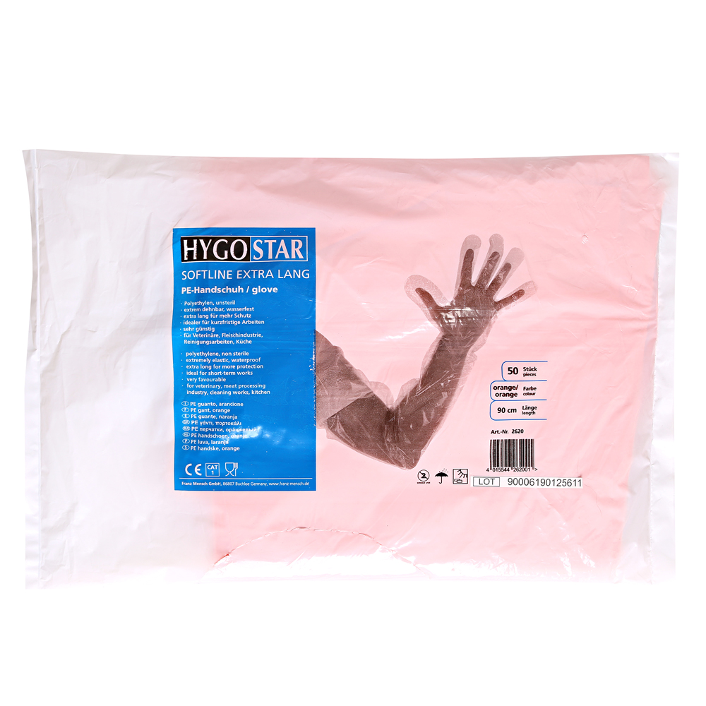 Hygostar Softline Long LDPE-Handschuhe, VE 2000 Stück