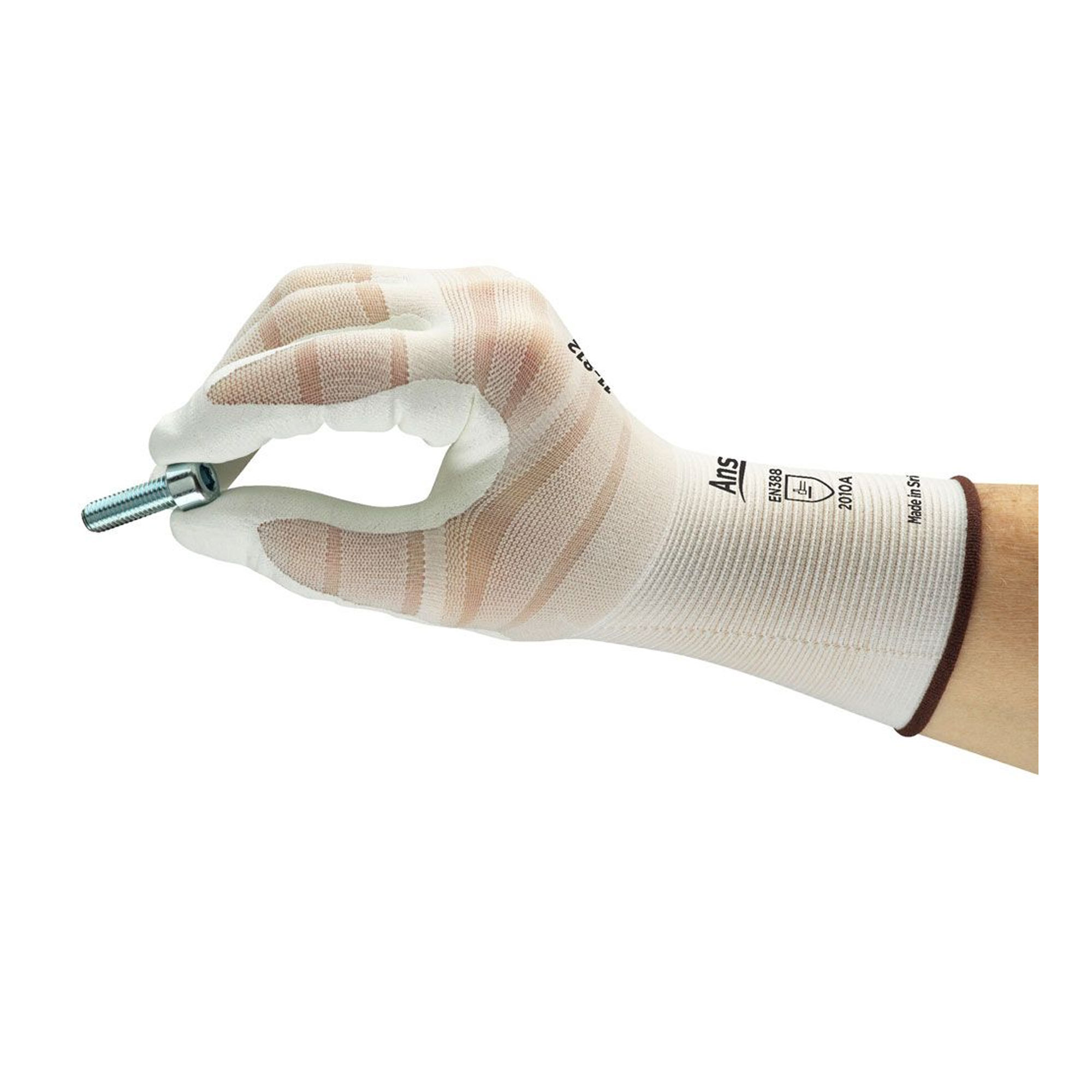 Ansell HyFlex 11-812 Mehrzweckhandschuhe mit Nitril-Beschichtung weiß, VE 12 Paar