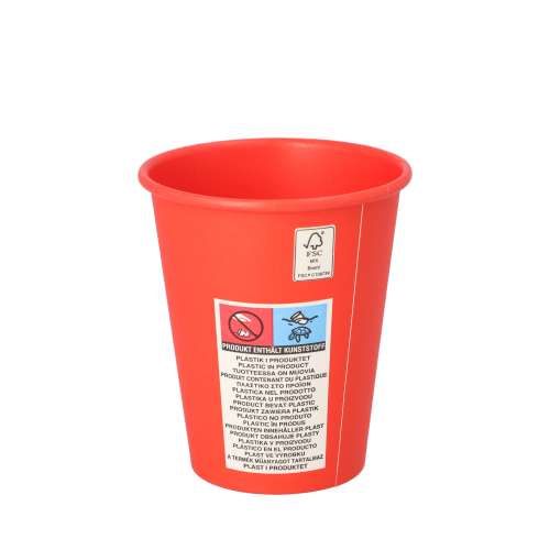 Starpak Trinkbecher, Pappe "To Go" 0,2 l Ø 8 cm, 9,2 cm rot, 20 x 50 Stück