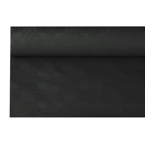 PAPSTAR Papiertischtuch mit Damastprägung 8 m x 1,2 m schwarz
