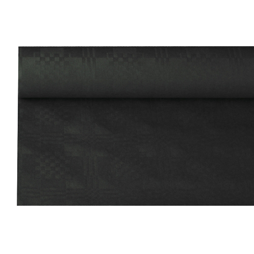 PAPSTAR Papiertischtuch mit Damastprägung 8 m x 1,2 m schwarz