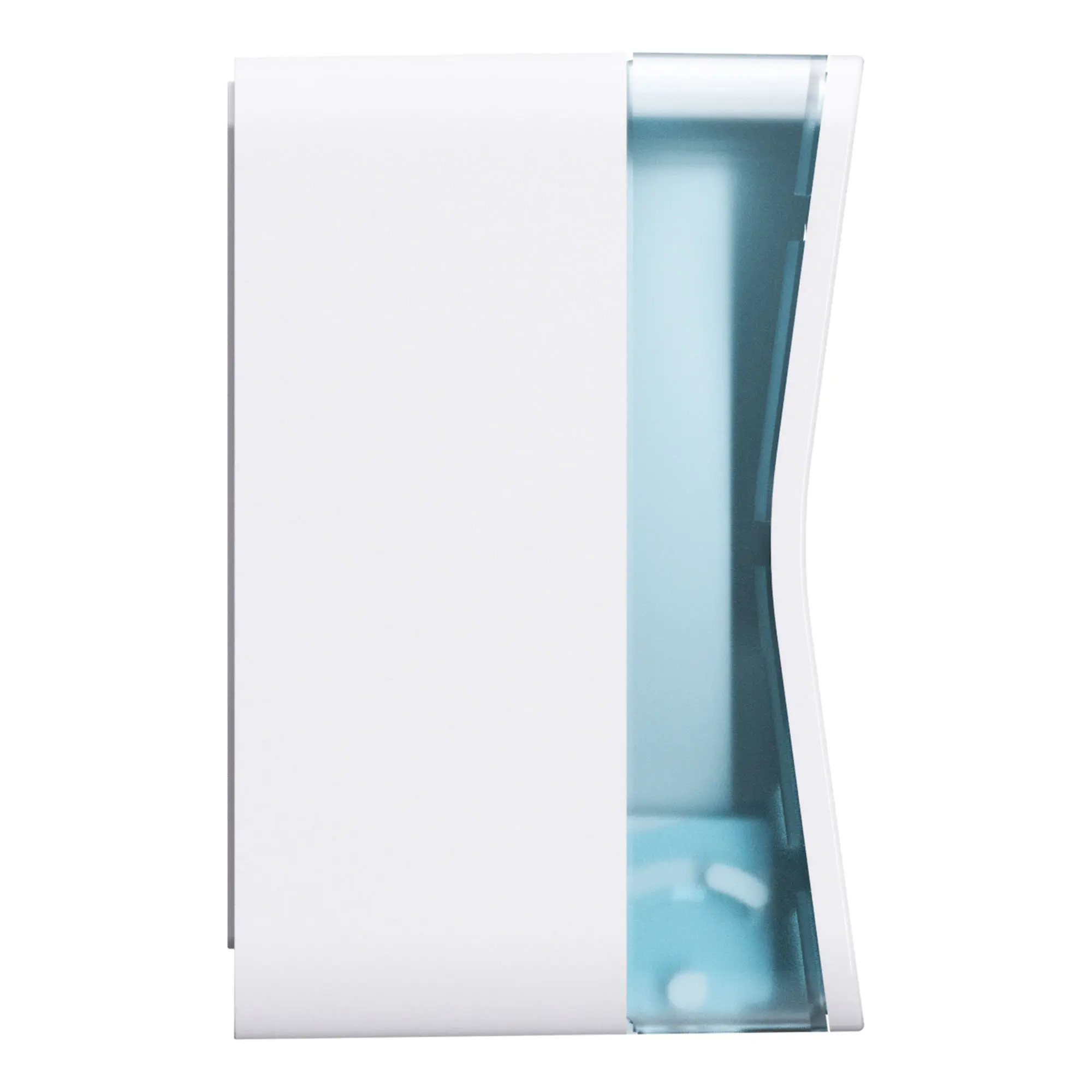 Satino by Wepa HYGINITY Doppel-Toilettenpapierspender Mini-Jumbo Centerfeed CF2 in Weiß, kompakter WC-Papierspender für 2 CF2-Mini-Jumborollen mit seitlichem transparentem Sichtfenster