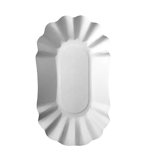 PAPSTAR 250 Schalen, Pappe "pure" oval 10,5 cm x 17,5 cm x 3 cm weiß