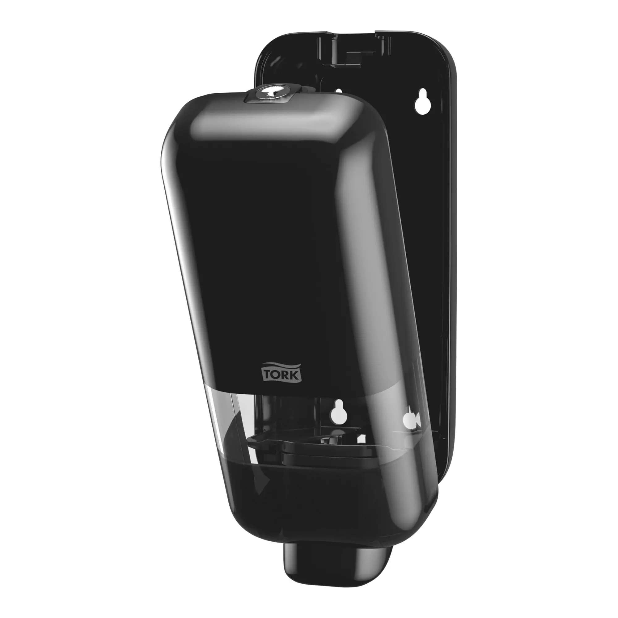 Tork Spender für Seifen- und Hautpflegeprodukte S4 1000 ml im neuen schwarzen Elevation Design für Flüssigseife, Schaumseife und Desinfektion, Artikel 564500
