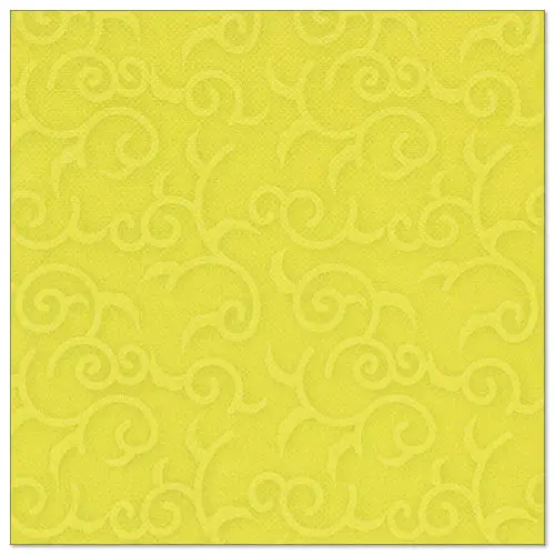 PAPSTAR Servietten ROYAL Collection Casali limonengrün 40 x 40 cm, 1/4-Falz, hochwertige Premium-Servietten in Stoffoptik mit geprägtem Ornamentmuster, weich, formstabil und umweltzertifiziert