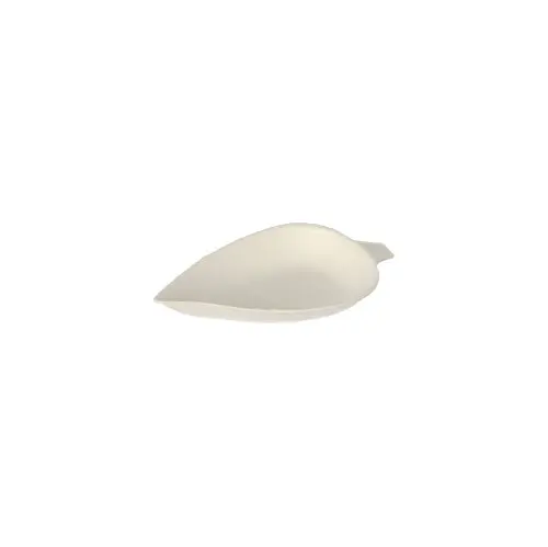PAPSTAR 50 Fingerfood - Teller, Zuckerrohr "pure" 8 cm x 6 cm weiß "Leaf"
