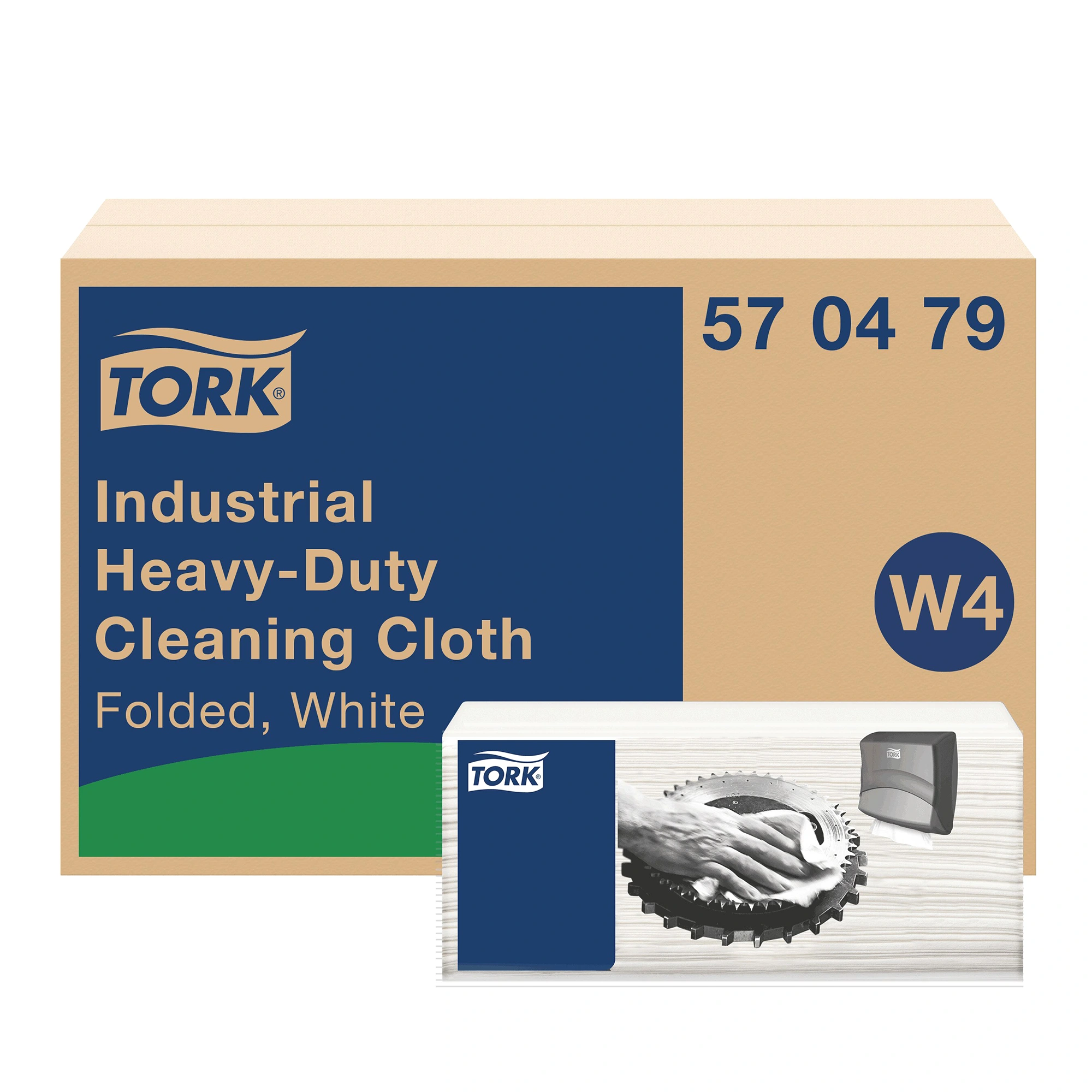 Tork 570479 Premium extra-starke Industrie Reinigungstücher W4 weiß 1-lagig, 35,5 x 41,5 cm, 240 Tücher