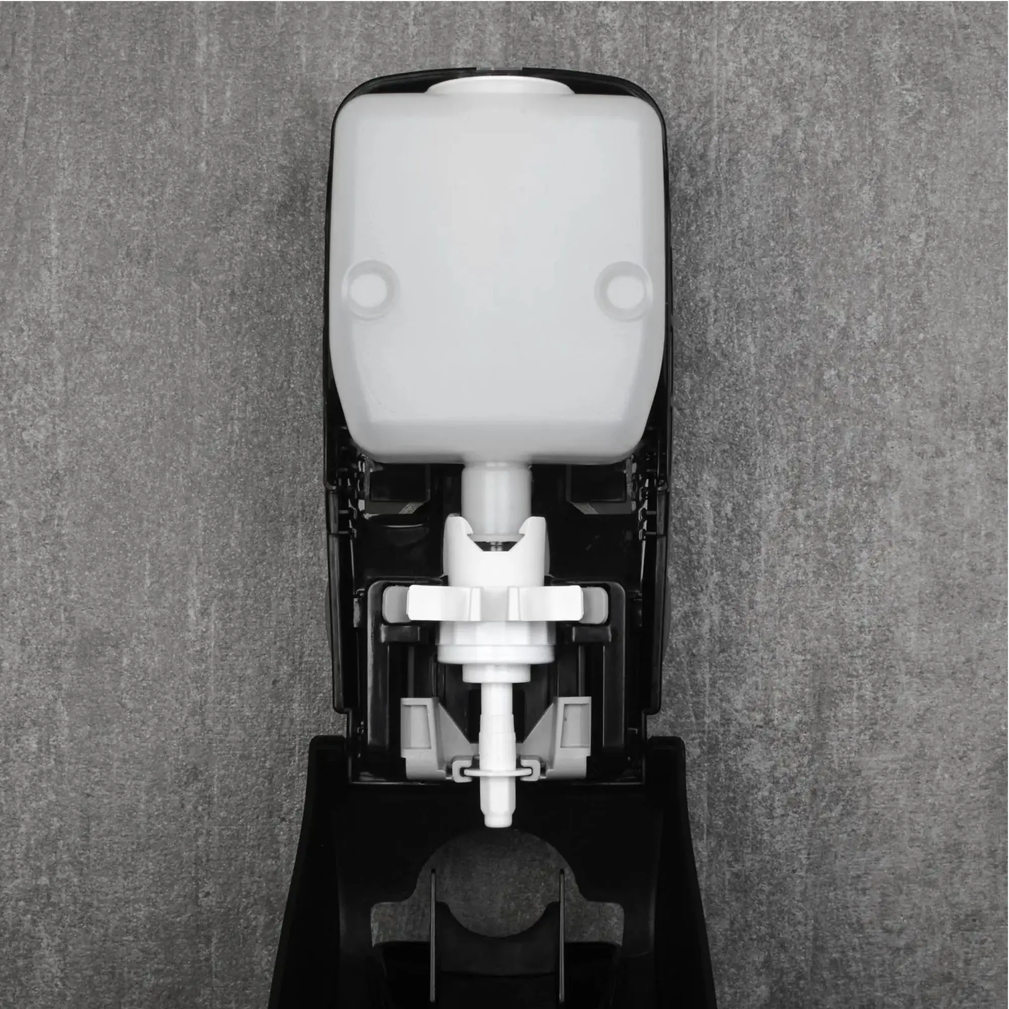 Seifenspender Wandmontage weiß, moderner Flüssigseifenspender aus Kunststoff mit Druckhebel für Badezimmer, Küche oder Sanitärbereich