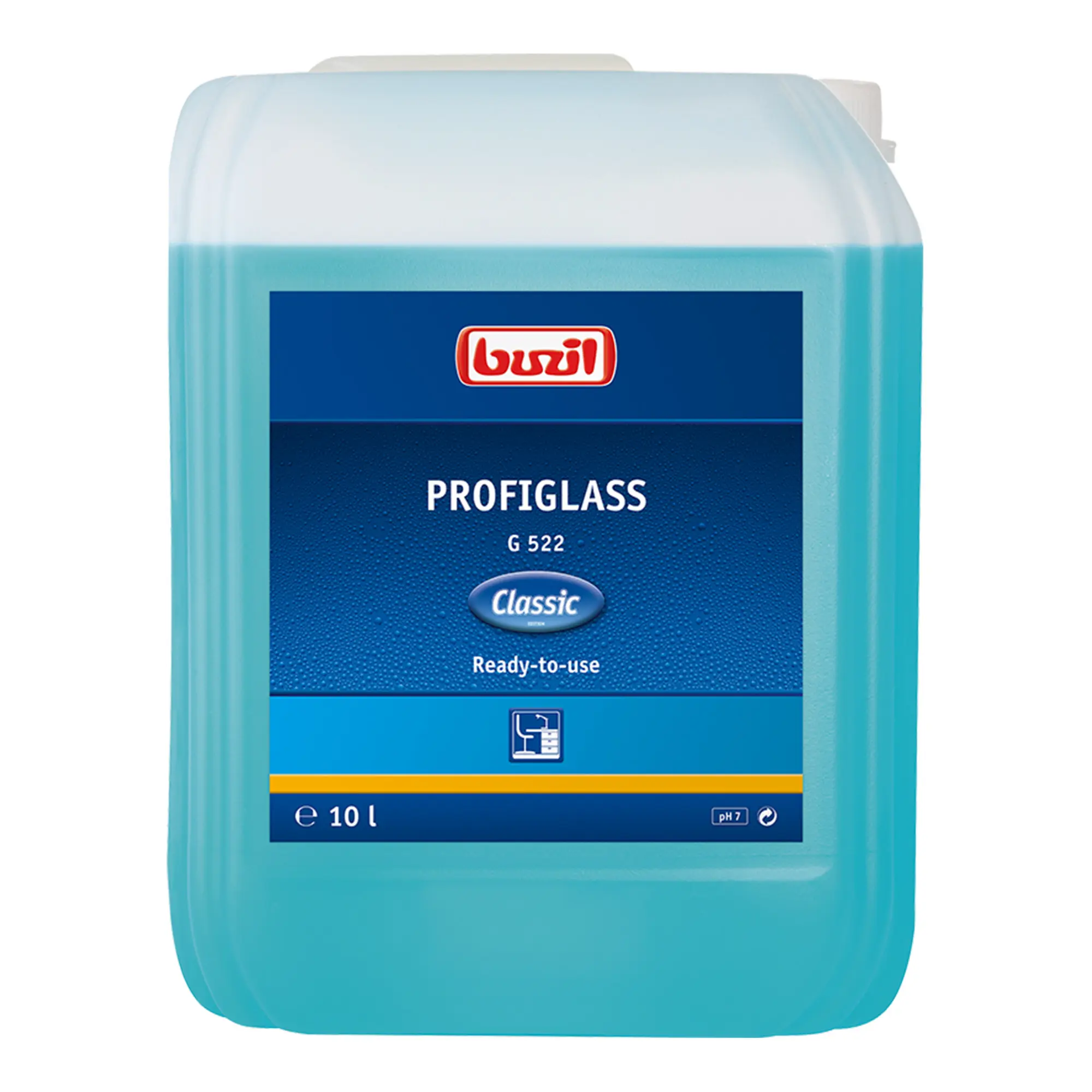 Buzil Profiglass G522 gebrauchsfertiger Glasreiniger 10 Liter Kanister G522-0010RA_1
