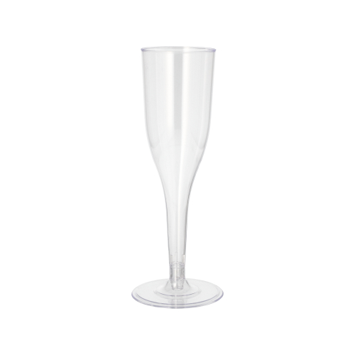 Starpak Mehrweg-Stiel-Gläser für Sekt 0,1 l Ø 5 cm, 16,5 cm transparent, 25 x 8 Stück