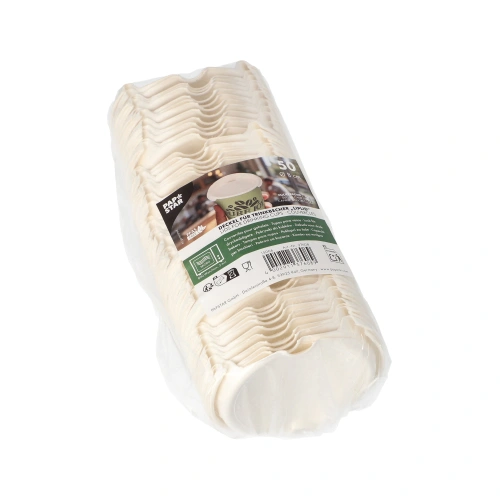 PAPSTAR Deckel für Trinkbecher Zuckerrohr Ø 8 cm weiß "liplid", 20 x 50 Stück