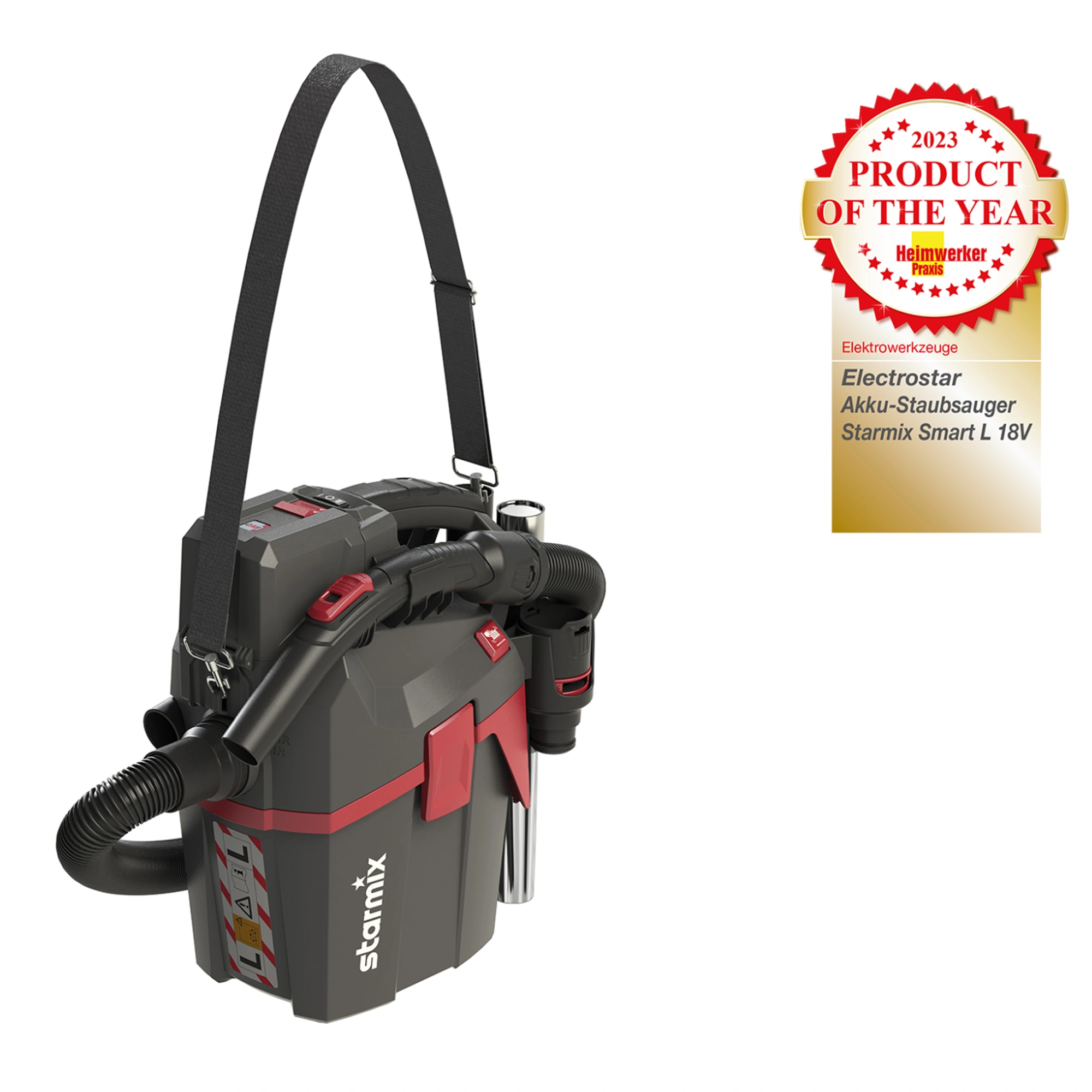 Starmix Smart L18V Set tragbarer Akku-Nass-Trockensauger mit Ladegerät