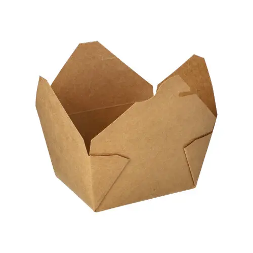 PAPSTAR 50 Lunchboxen, Pappe "pure" 750 ml 6,3 cm x 9 cm x 11,3 cm braun