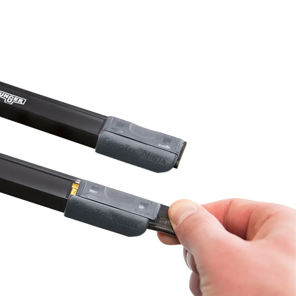 Unger ErgoTec Ninja Alu-Schiene von Unger mit grauen Endkappen, extrudierte Aluminium-Schiene für professionelle Glasreiniger, variable Länge 20–105 cm