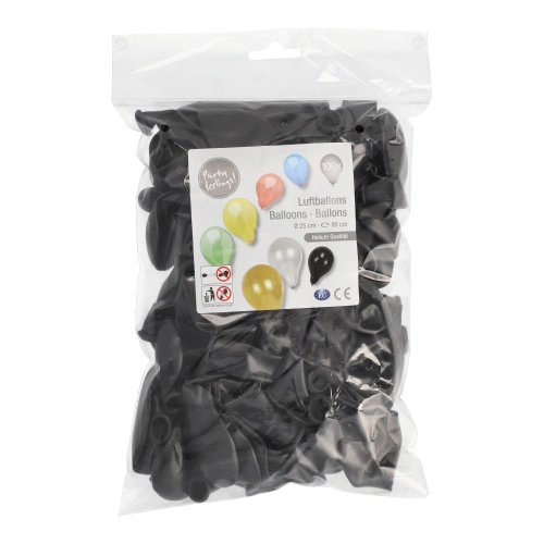 PAPSTAR Luftballons Ø 25 cm schwarz, 5 x 100 Stück