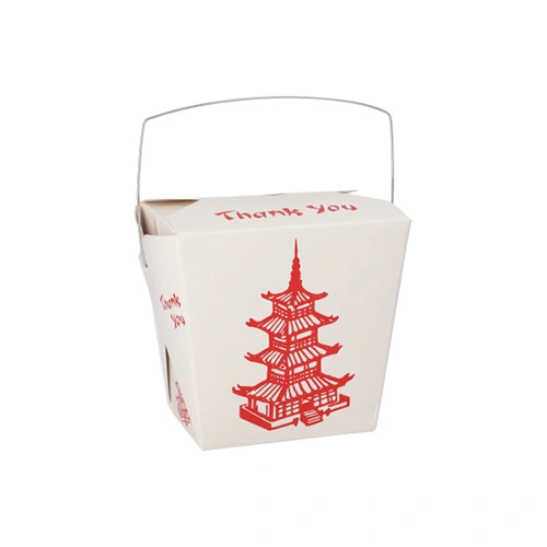 Starpak Snackboxen mit Henkel "ASIA" eckig 470 ml 8,5 cm x 7,5 cm x 5,5 cm "Temple", 10 x 30 Stück