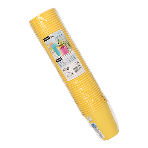Starpak Trinkbecher, Pappe "To Go" 0,2 l Ø 8 cm, 9,2 cm gelb, 20 x 50 Stück