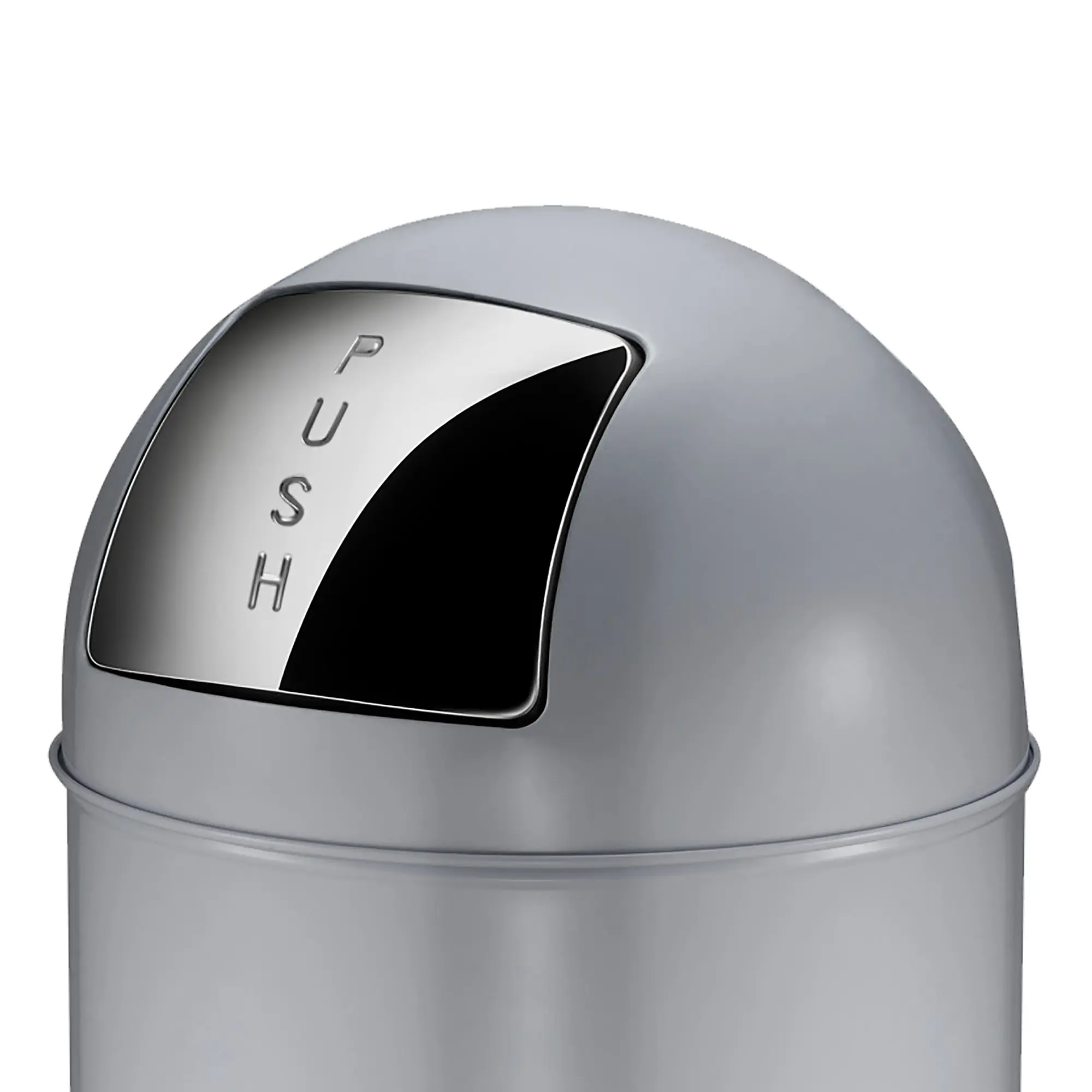 EKO Pushcan Abfallbehälter 40 Liter Edelstahl matt Pushklappe 31022182