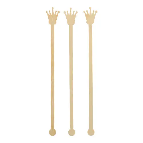 PAPSTAR 100 Getränke-Quirle, Bambus "pure" 20 cm "Crown"