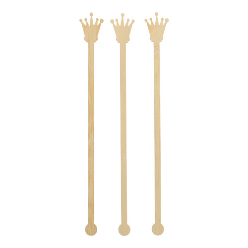 PAPSTAR 100 Getränke-Quirle, Bambus "pure" 20 cm "Crown"