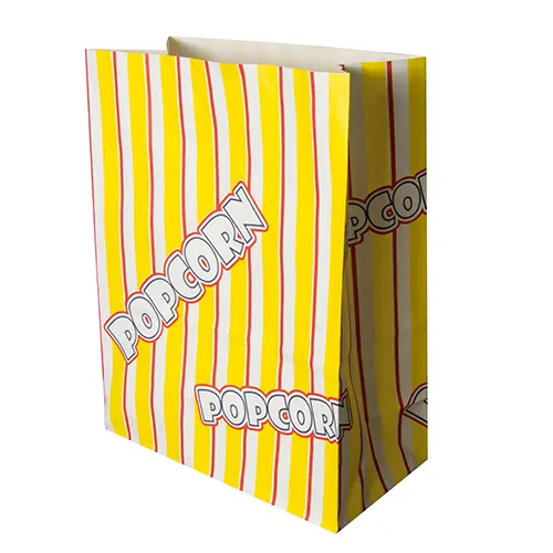 PAPSTAR 100 Popcorn Tüten, Pergament-Ersatz 4,5 l 24,5 cm x 19 cm x 9,5 cm "Popcorn" fettdicht