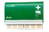 Plum QuickFix Pflasterspender grün mit sichtbaren Pflasterstrips für schnelle Erste Hilfe, Artikelnummer 5500