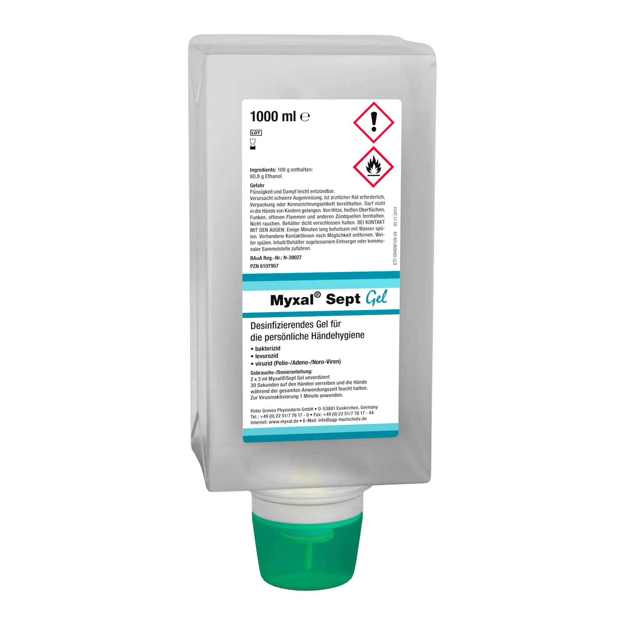 Myxal Sept-Gel Händedesinfektionsgel 1 l Weichflasche 13743004_1