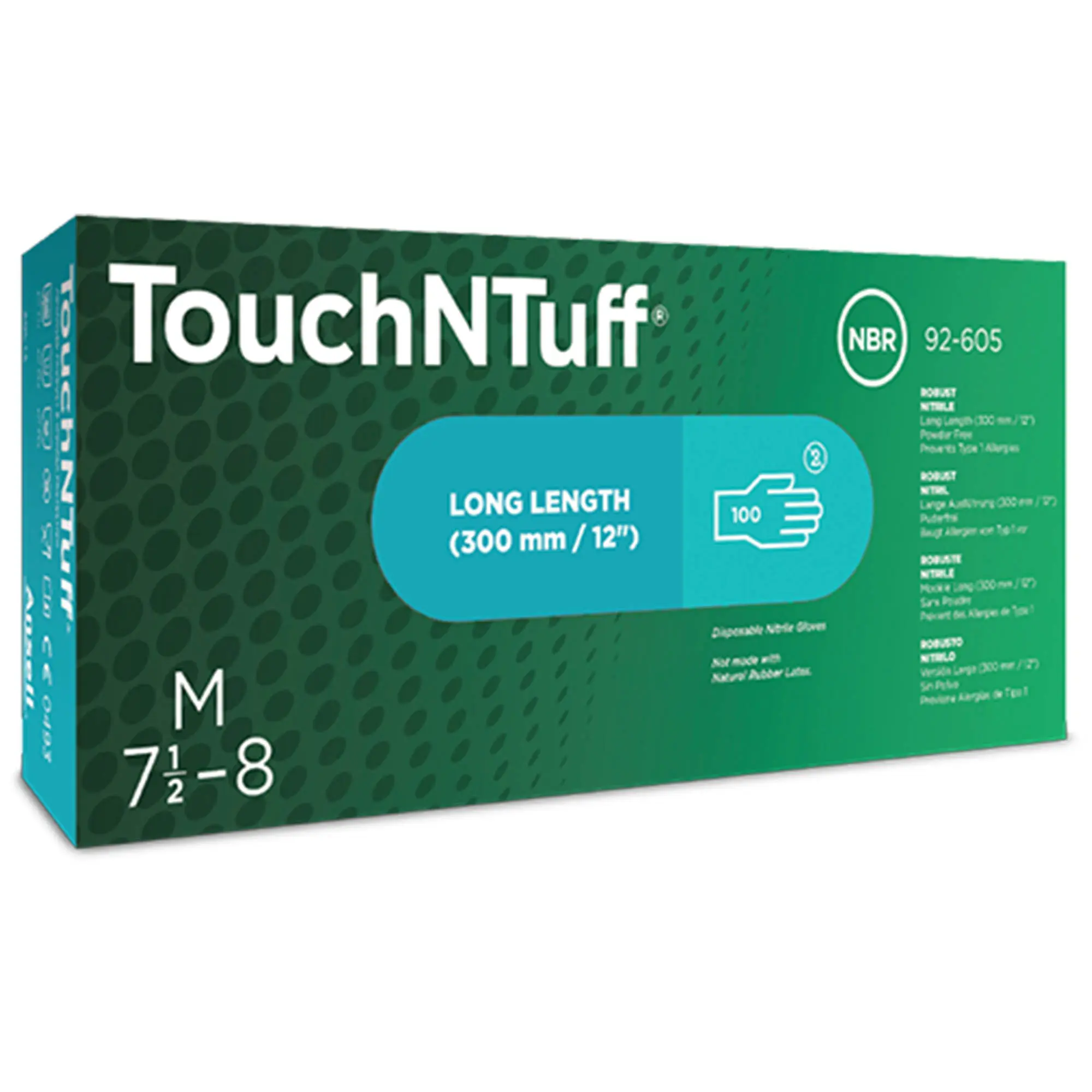 Ansell TouchNTuff 92-605 Nitrilhandschuhe grün puderfrei, VE 1000 Stück
