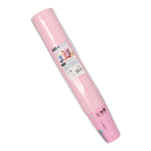 Starpak Shake-Becher, Pappe 0,4 l Ø 9 cm, rosa "Milk-Shake", 20 x 50 Stück