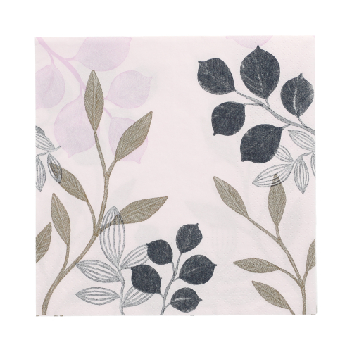 PAPSTAR Servietten, 3-lagig 1/4-Falz 33 cm x 33 cm "Leafs", 10 x 20 Stück