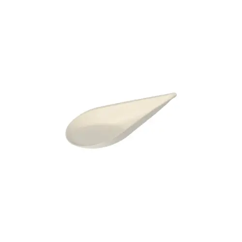 PAPSTAR 50 Fingerfood - Teller, Zuckerrohr "pure" 10,5 cm x 5,7 cm weiß "Drop"