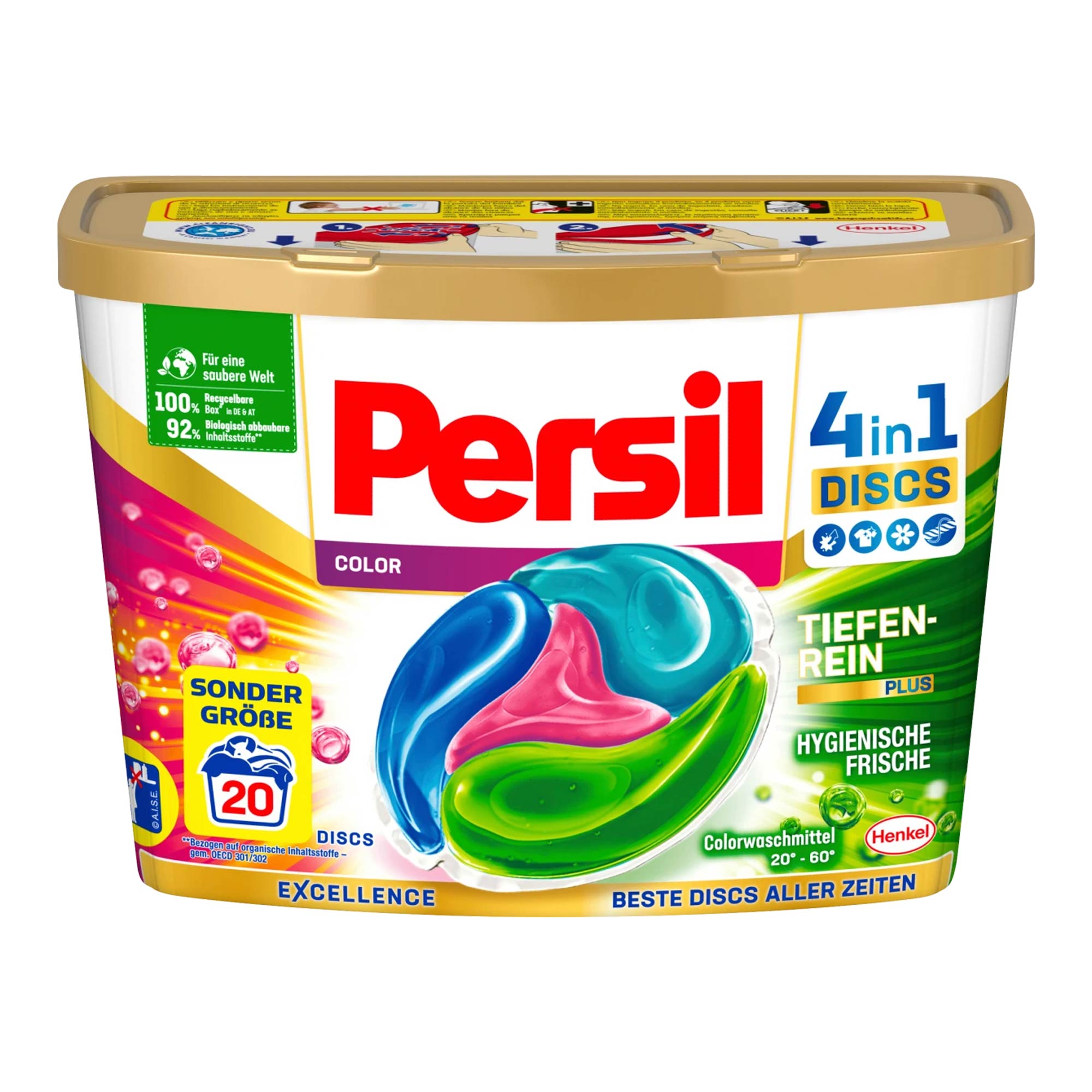 Persil 4in1 Discs Excellence Colorwaschmittel, 20 Wl