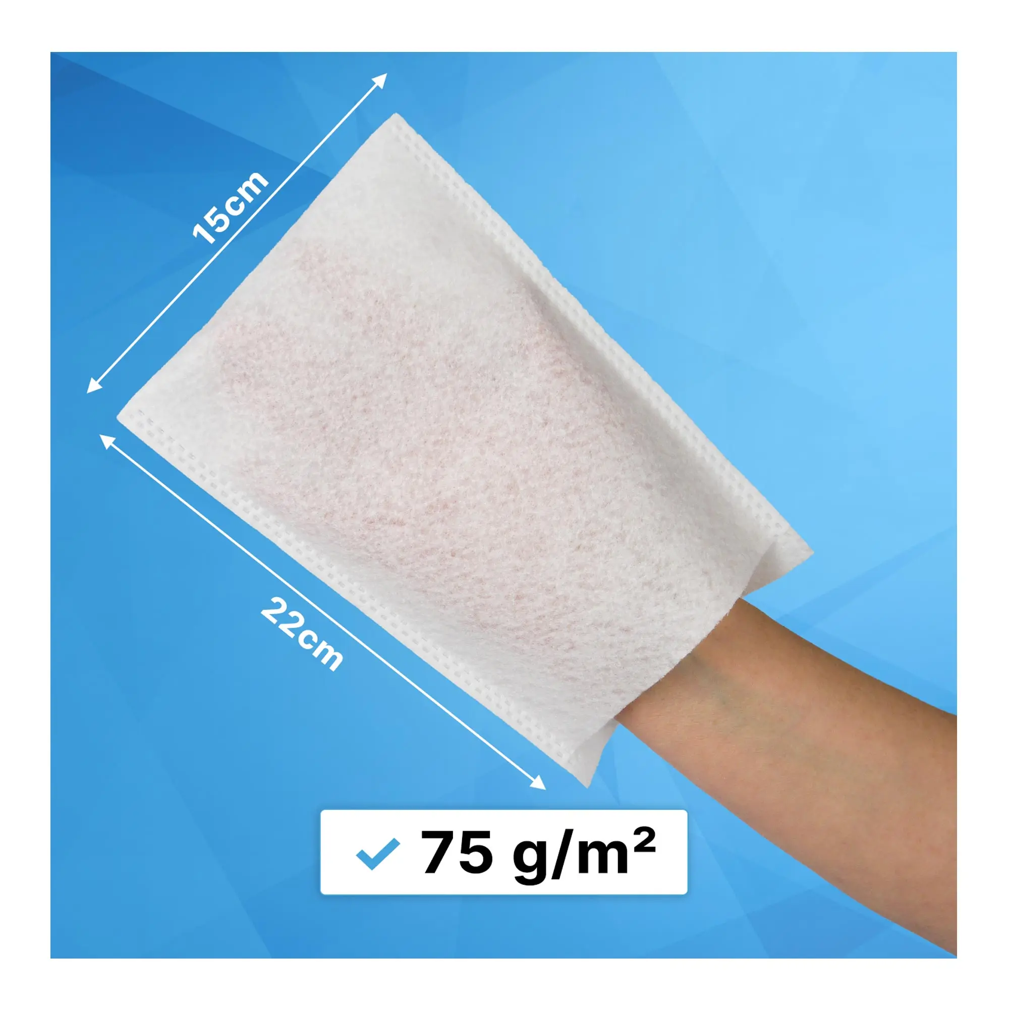 ARNOMED Einmalwaschhandschuhe Molton, 50 Stück