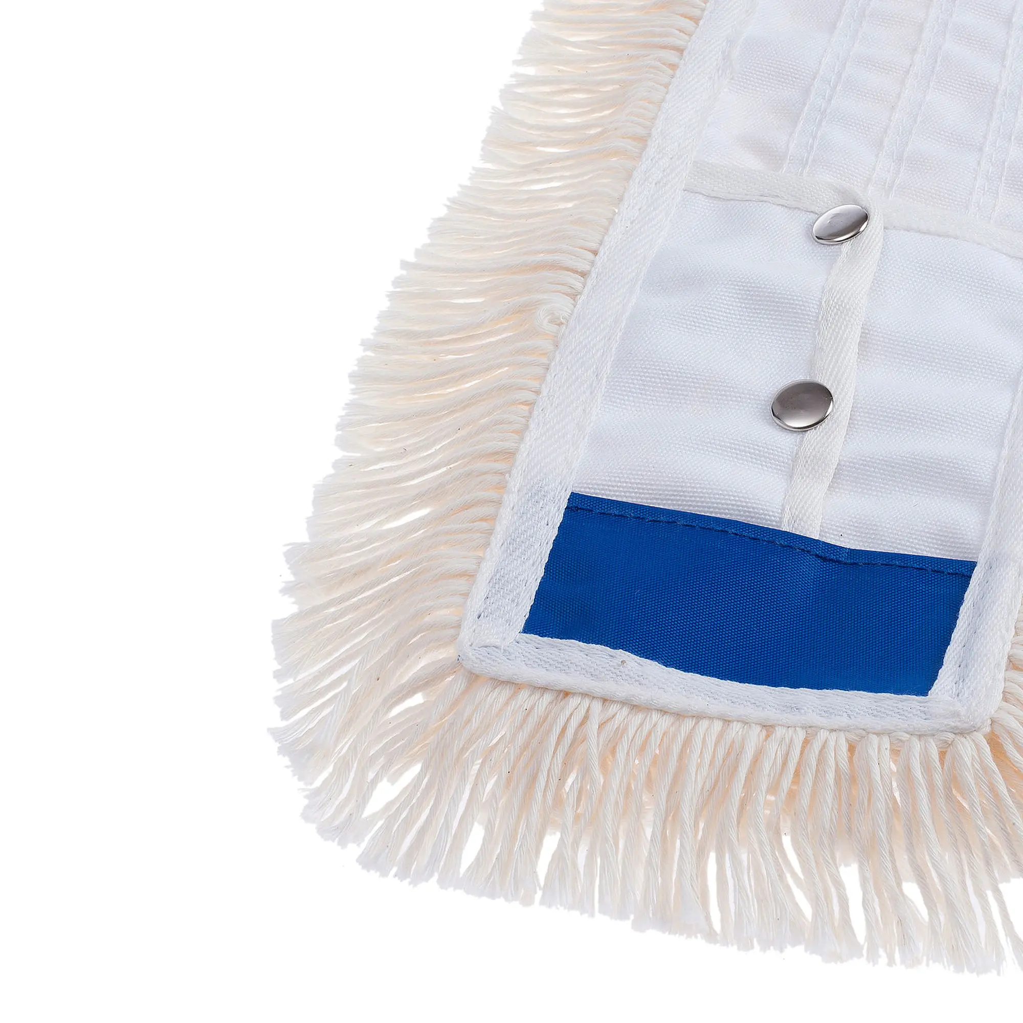 Floorstar Feuchtwischmopp aus 60 % Baumwolle und 40 % Polyester, 60 cm – 160 cm, mit Druckknöpfen für Bügel-Mopphalter, hohe Schmutzaufnahme