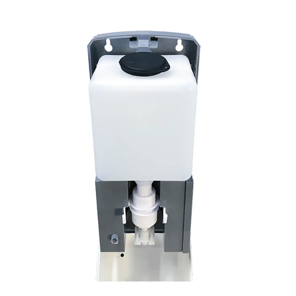 hygn.me Sensor-Spendersäule inkl. Dosiergerät „Station 3 Column“ für berührungslose Handdesinfektion, freistehende Standsäule aus CDF-Platte, nachfüllbar, von hygn.me