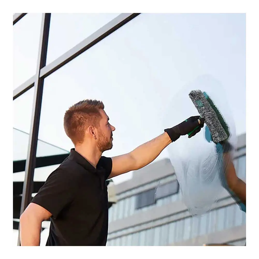 Unger ErgoTec 2in1 Profi-Fensterreinigungs-Starterset, 2-teilig von Unger mit ergonomischem Fensterwischer und Mikrofaser-Einwascher für professionelle, streifenfreie Glasreinigung an großen Fenstern