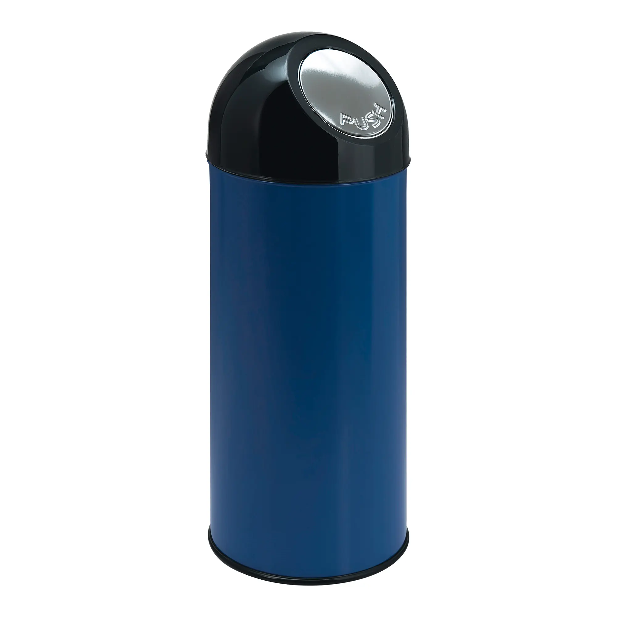 V-Part Abfallbehälter Edelstahl-Pushklappe Inneneimer 55 Liter blau/schwarz 31023356_1